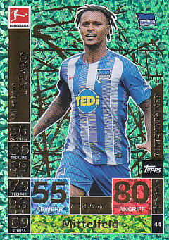 Valentino Lazaro Hertha Berlin 2018/19 Topps MA Bundesliga Match Winner #44